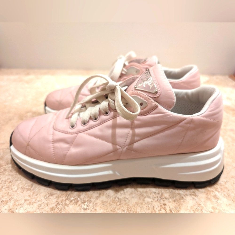 Prada Pink Nylon Sneakers 39.5